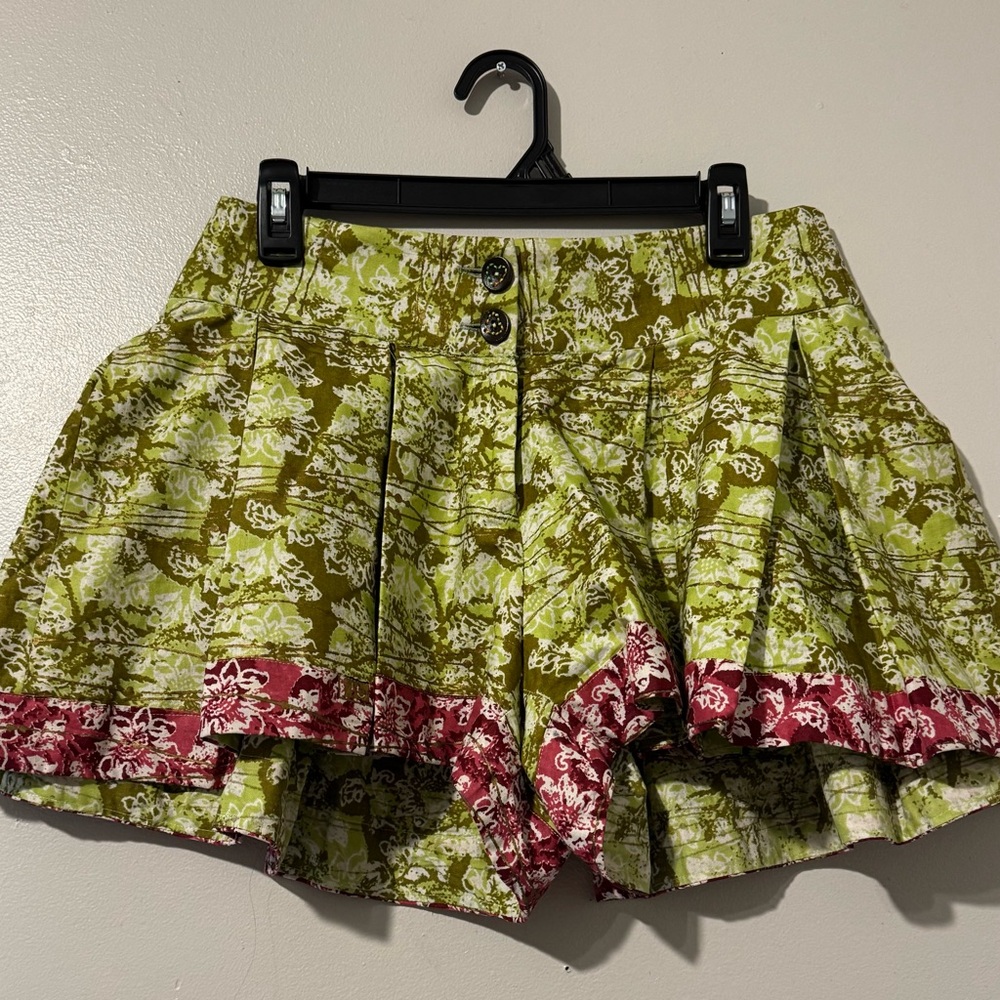 High waisted pleated skort